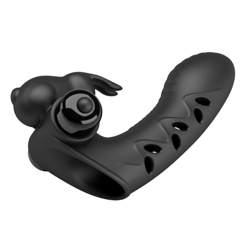 PRETTY LOVE - FUNDA PARA DEDO CON VIBRADOR VANCE BLACK RABBIT