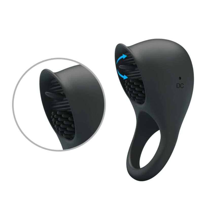PRETTY LOVE - ANILLO VIBRADOR PARA EL PENE CON LENGUA NEGRA