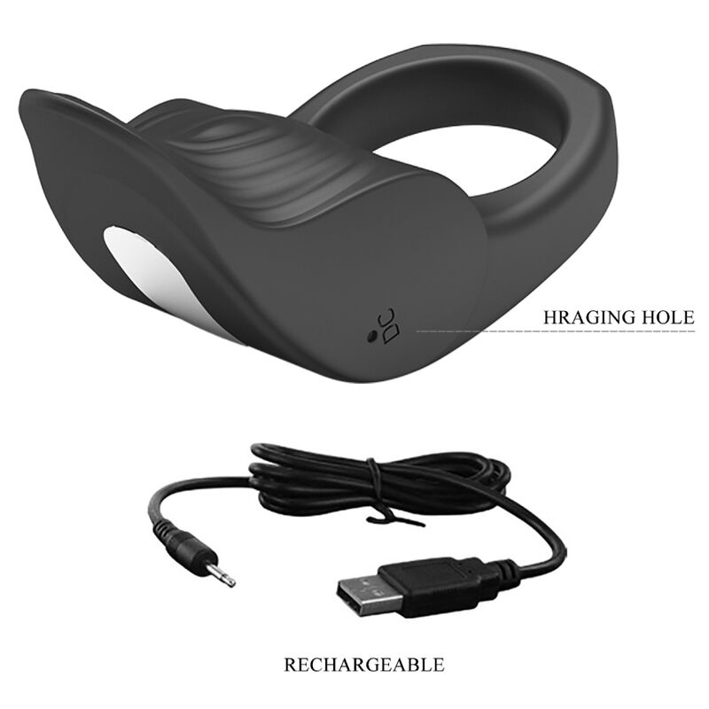 PRETTY LOVE - ANEL VIBRATÓRIO PARA PÊNIS SUSANNA PRETO