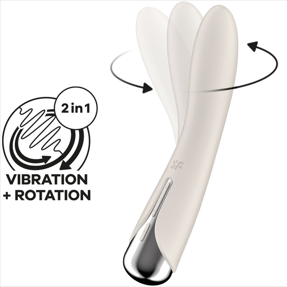 SATISFYER - VIBRADOR GIRATORIO 1 PUNTO G BEIGE