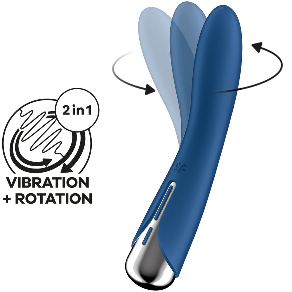 SATISFYER - VIBRADOR GIRATORIO 1 PUNTO G AZUL