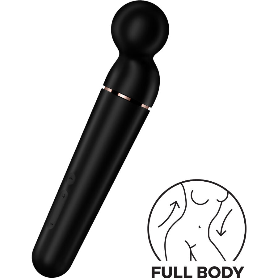 SATISFYER - MASAJEADOR VIBRADOR PLANET WAND-ER NEGRO