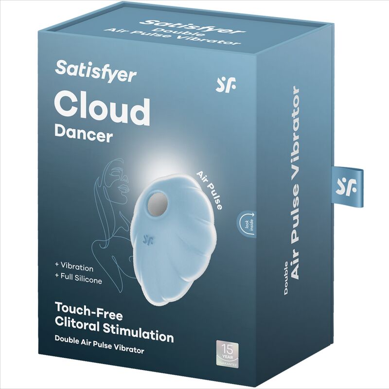 SATISFYER - VIBRADOR DE PULSAÇÃO DE AR ​​​​AZUL CLOUD DANCER