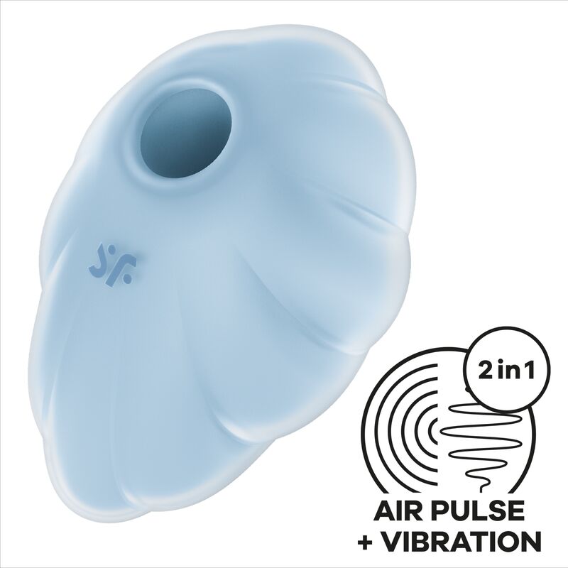 SATISFYER - VIBRADOR DE PULSAÇÃO DE AR ​​​​AZUL CLOUD DANCER