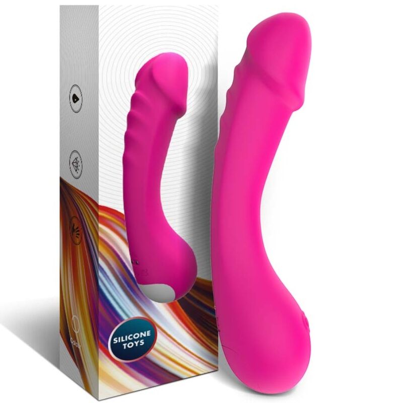 ARMONY - VIBRADOR DILDO PARA PONTO G EM SILICONE FÚCSIA