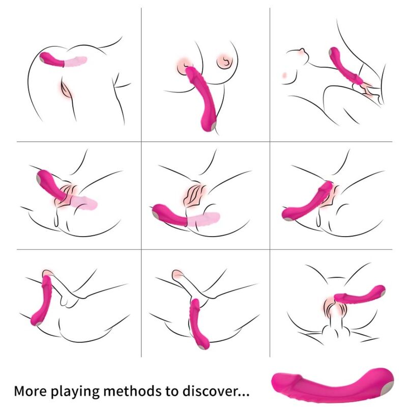 ARMONY - VIBRADOR DILDO PARA PONTO G EM SILICONE FÚCSIA