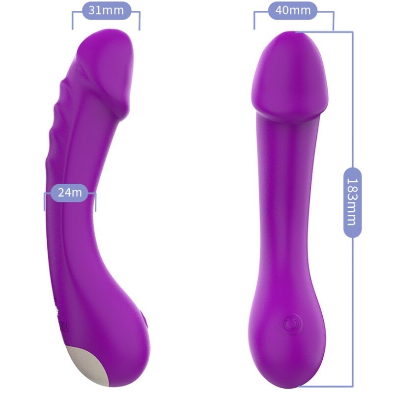 ARMONY - VIBRADOR DILDO PARA PONTO G EM SILICONE ROXO