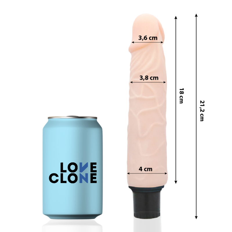 LOVECLONE - VIBRADOR AUTOLUBRICANTE FINN 21,2 CM -O- 3,8 CM