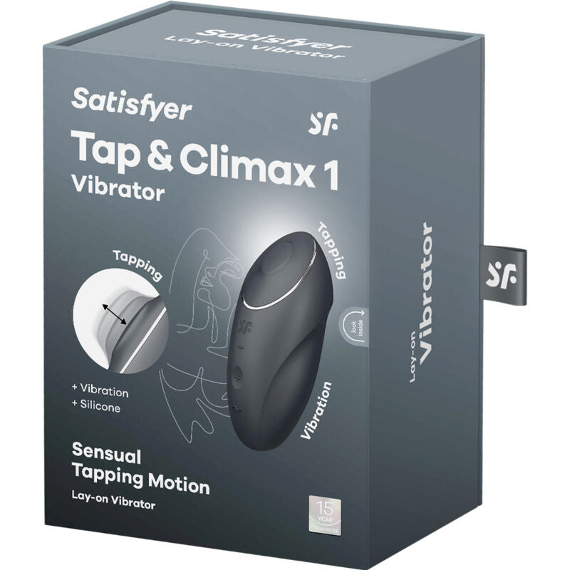 SATISFYER - TAP &amp; CLIMAX 1 VIBRADOR DE APLICACIÓN NEGRO
