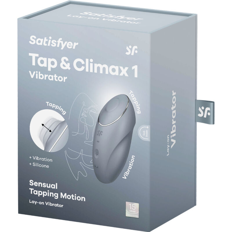 SATISFYER - TAP &amp; CLIMAX 1 VIBRADOR DE APLICACIÓN GRIS