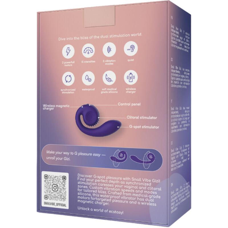 SNAIL VIBE - GIZI DUAL STIMULATOR ROXO