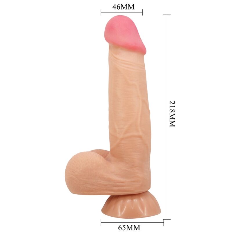 PRETTY LOVE - SERIE PIEL DESLIZANTE DILDO REALISTA CON VENTOSA DESLIZANTE CONTROL REMOTO CARNE 21.8 CM