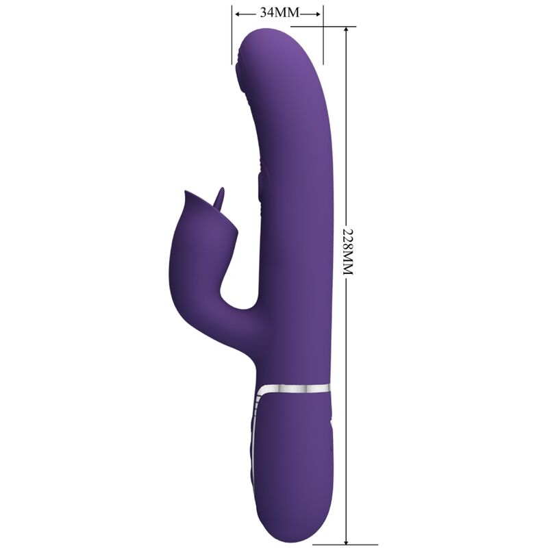 PRETTY LOVE - VIBRADOR CONEJO CON LAMIGAS MORADO