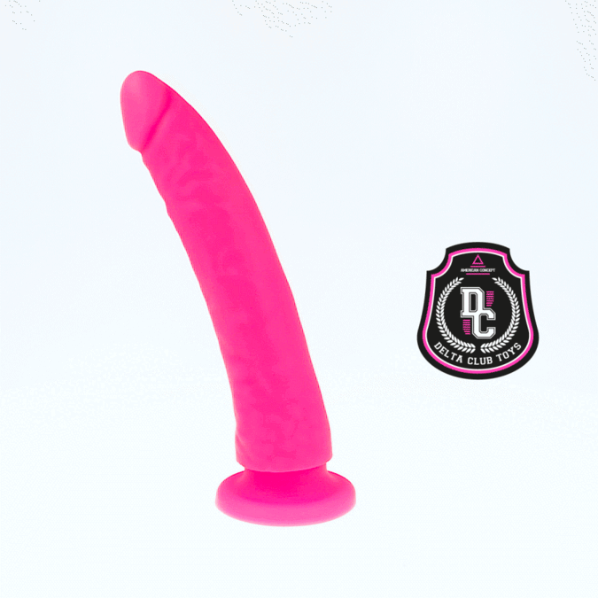 DELTA CLUB - BRINQUEDOS DILDO ROSA DE SILICONE MÉDICO 20 CM -O- 4 CM