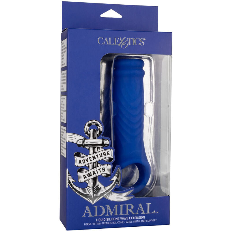 CALEXOTICS - ADMIRAL WAVE CAPA DE PÊNIS SILICONE LÍQUIDO AZUL