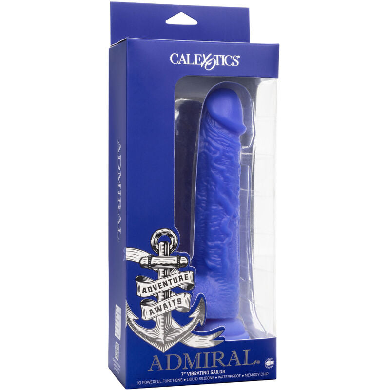 CALEXOTICS - VIBRADOR DILDO REALISTA ADMIRAL SAILOR AZUL