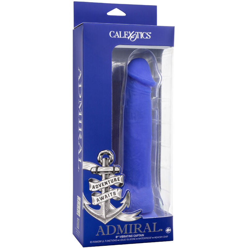 CALEXOTICS - VIBRADOR DILDO REALISTA ADMIRAL CAPTAIN AZUL