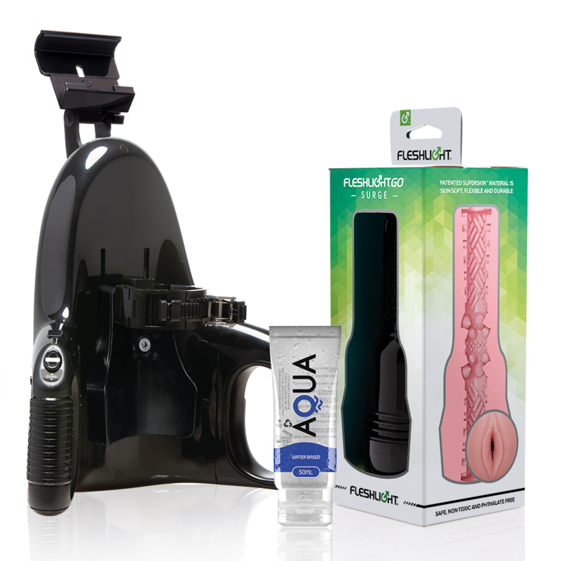 FLESHLIGHT - GO PINK LADY SURGE VAGINA + UNIVERSAL LAUNCH + LUBRIFICANTE DE QUALIDADE AQUA 50 ML