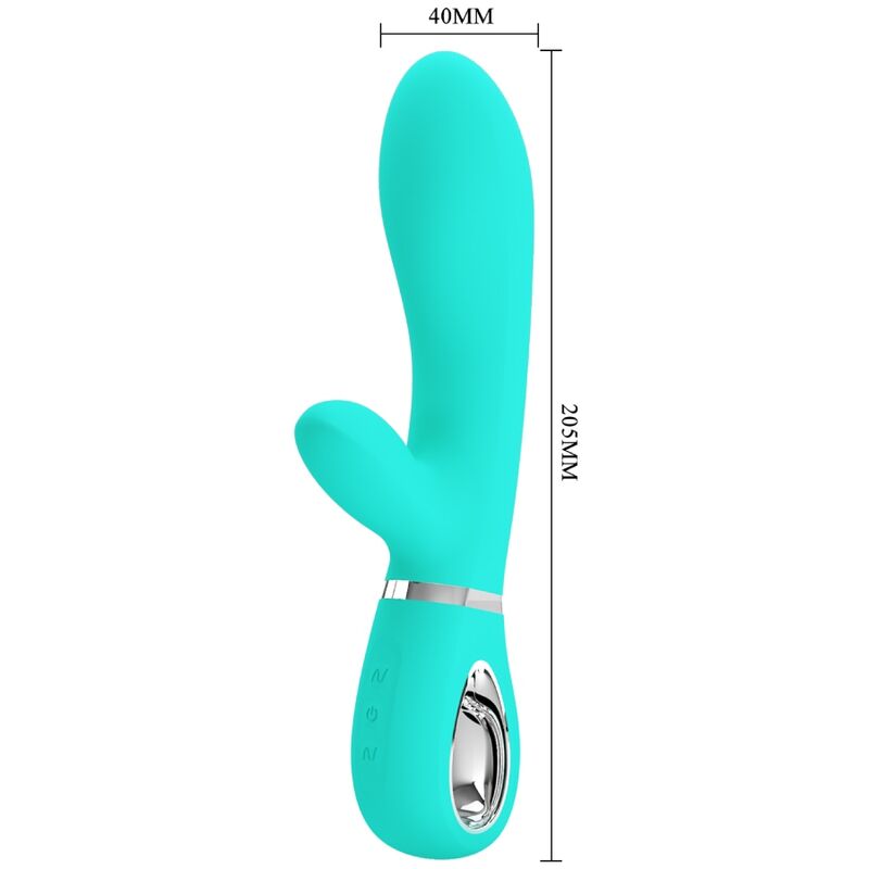 PRETTY LOVE - VIBRADOR MULTIFUNCIÓN PUNTO G THOMAS VERDE AGUA