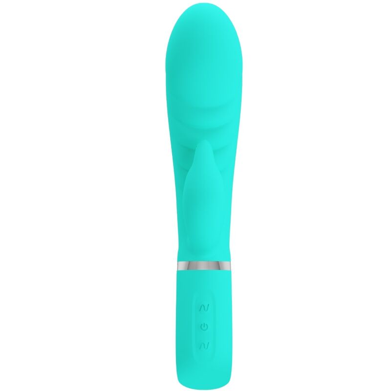 PRETTY LOVE - VIBRADOR MULTIFUNCIÓN DEL PUNTO G PRESCOTT VERDE AGUA