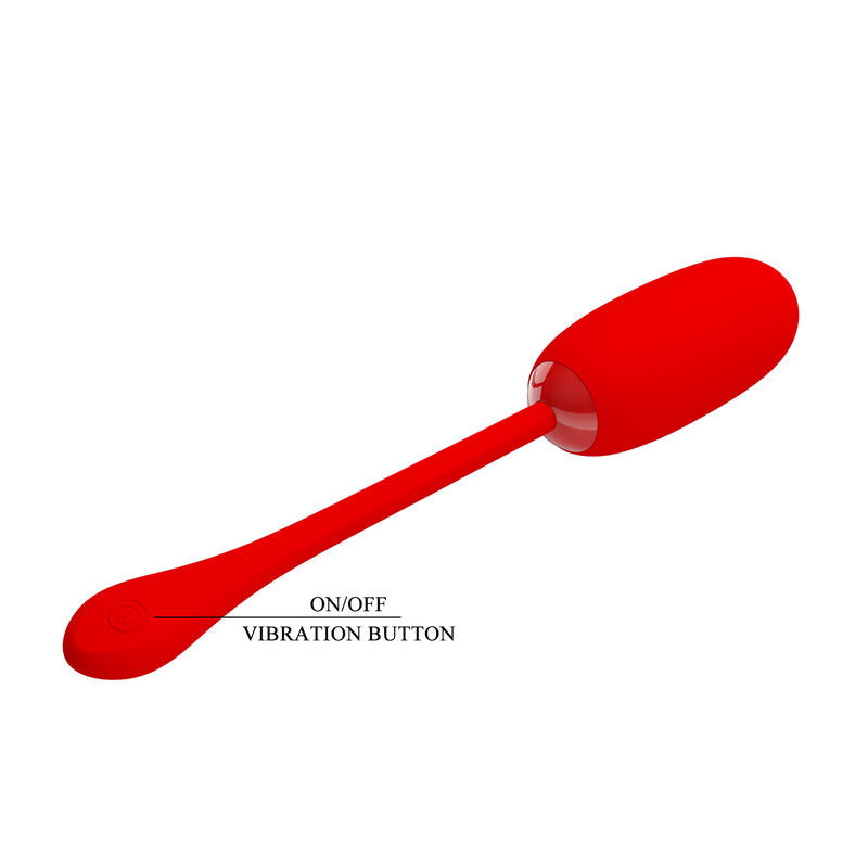 PRETTY LOVE - HUEVO VIBRADOR RECARGABLE Y RESISTENTE AL AGUA JULIUS ROJO