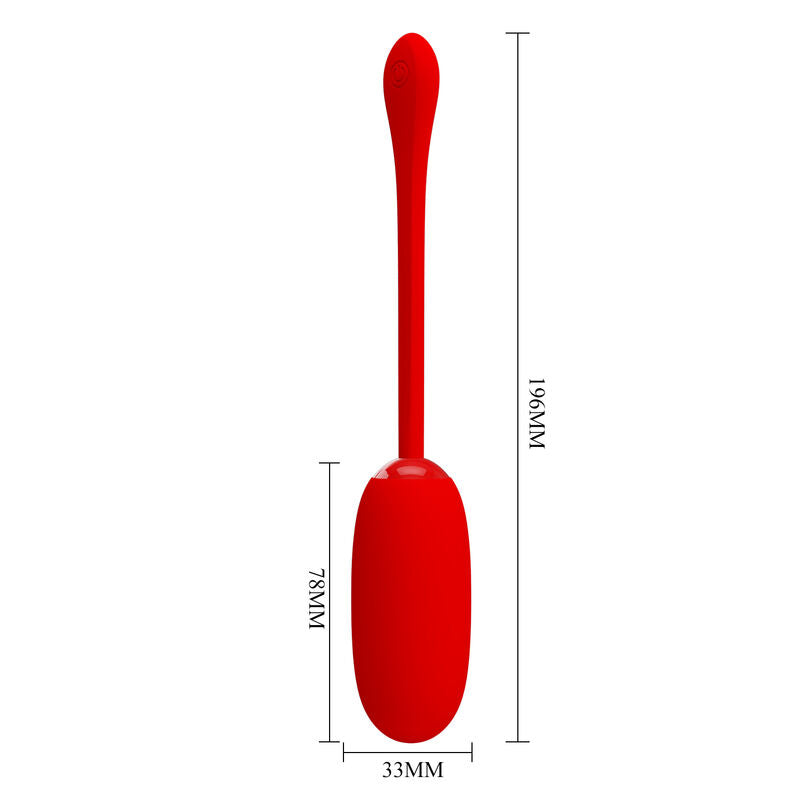 PRETTY LOVE - HUEVO VIBRADOR RECARGABLE Y RESISTENTE AL AGUA JULIUS ROJO