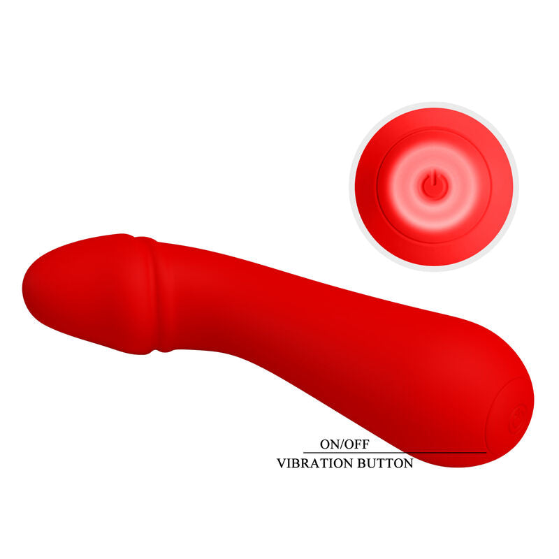 PRETTY LOVE - VIBRADOR RECARGABLE CETUS ROJO