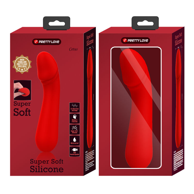 PRETTY LOVE - VIBRADOR RECARGABLE CETUS ROJO