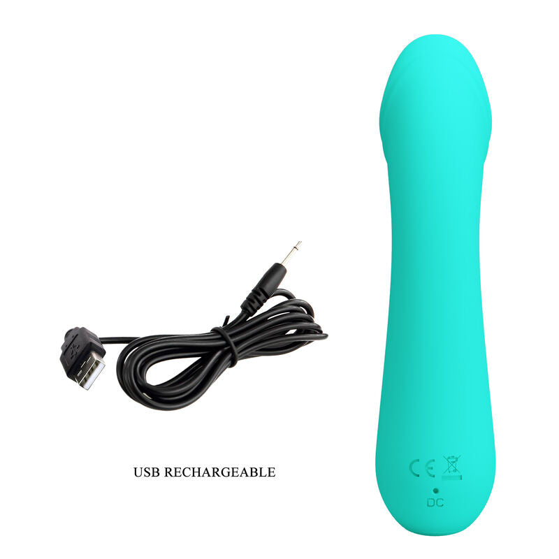 PRETTY LOVE - VIBRADOR RECARGABLE CETUS VERDE AGUA