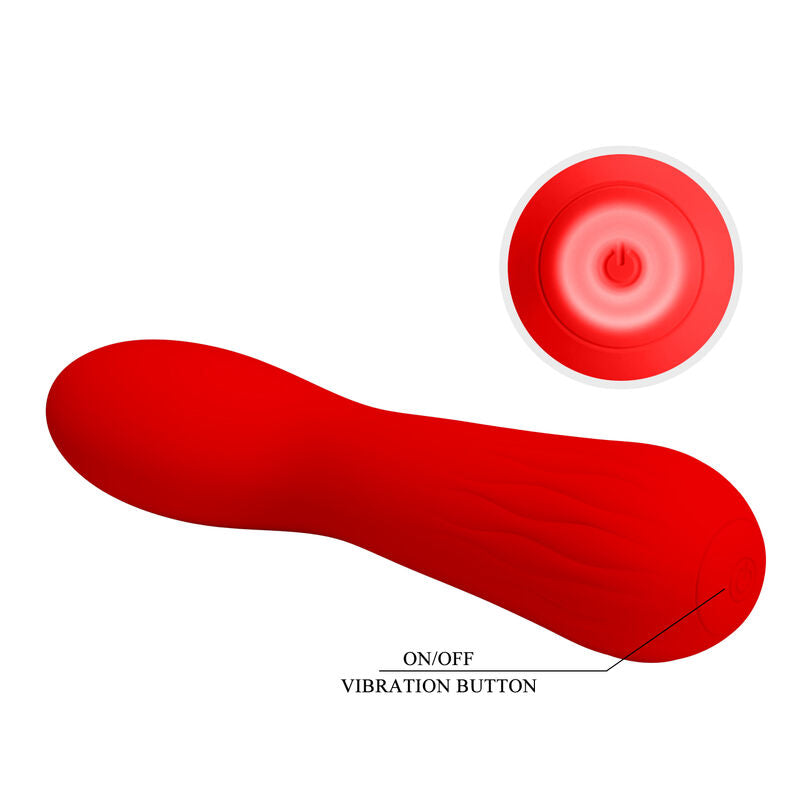PRETTY LOVE - VIBRADOR RECARGABLE FAUN ROJO