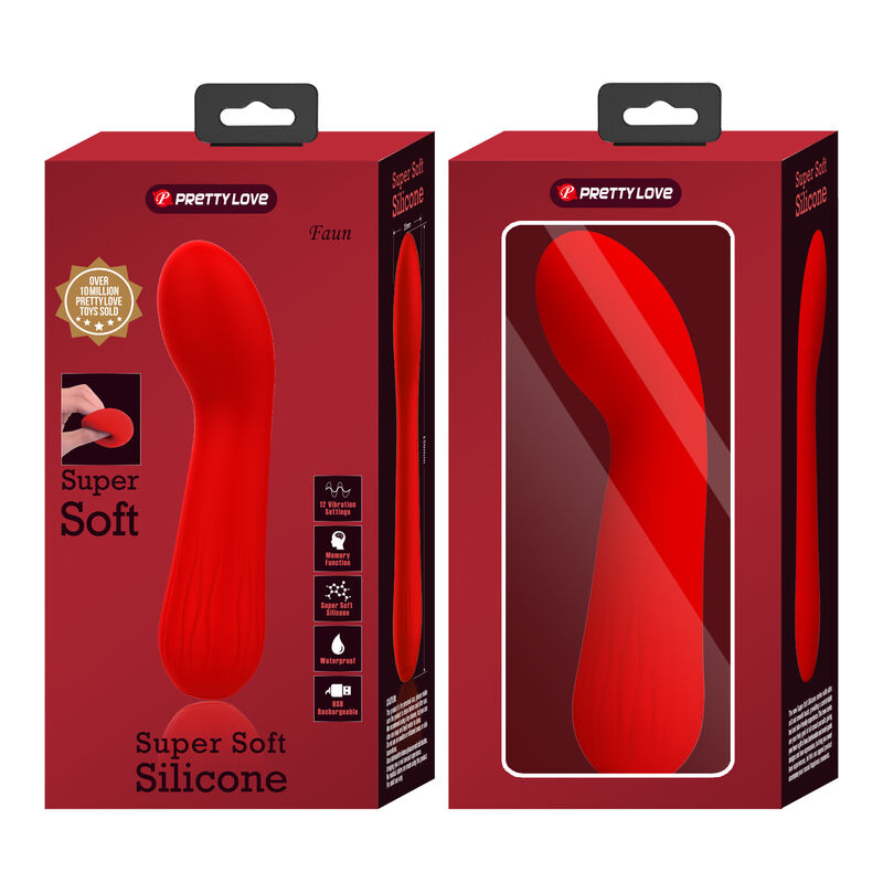 PRETTY LOVE - VIBRADOR RECARGABLE FAUN ROJO