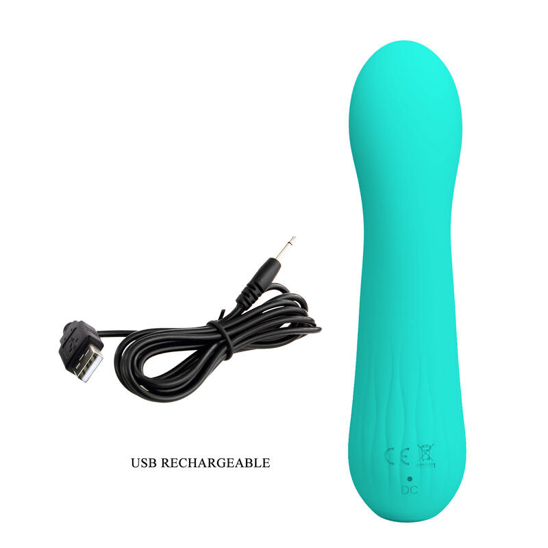 PRETTY LOVE - VIBRADOR RECARGABLE FAUN VERDE AGUA
