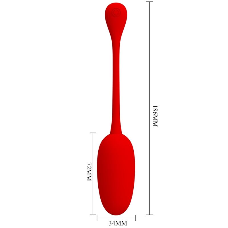 PRETTY LOVE - HUEVO VIBRADOR RECARGABLE KNUCKER ROJO