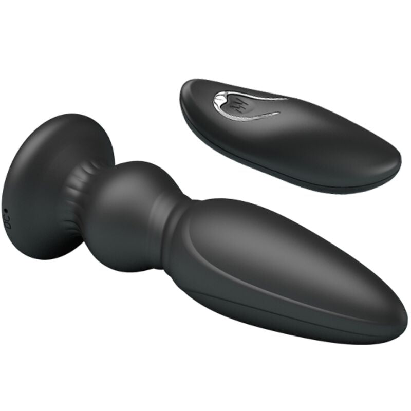 MR PLAY - POTENTE VIBRADOR CONTROL REMOTO PLUG ANAL NEGRO