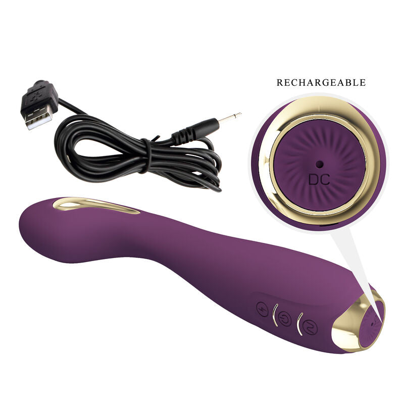 PRETTY LOVE - VIBRADOR ELECTROSHOCK HECTOR POR APP CONTROL MORADO