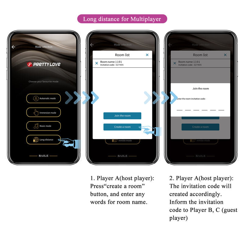 PRETTY LOVE - VIBRADOR ELECTROSHOCK HECTOR POR APP CONTROL MORADO