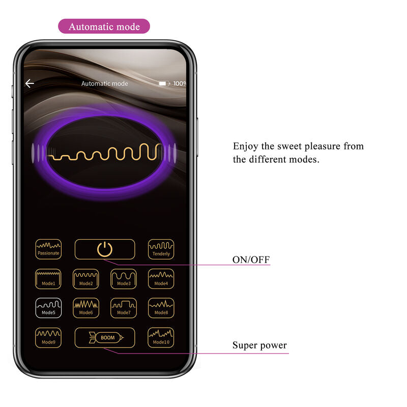 PRETTY LOVE - VIBRADOR ELECTROSHOCK HECTOR POR APP CONTROL MORADO
