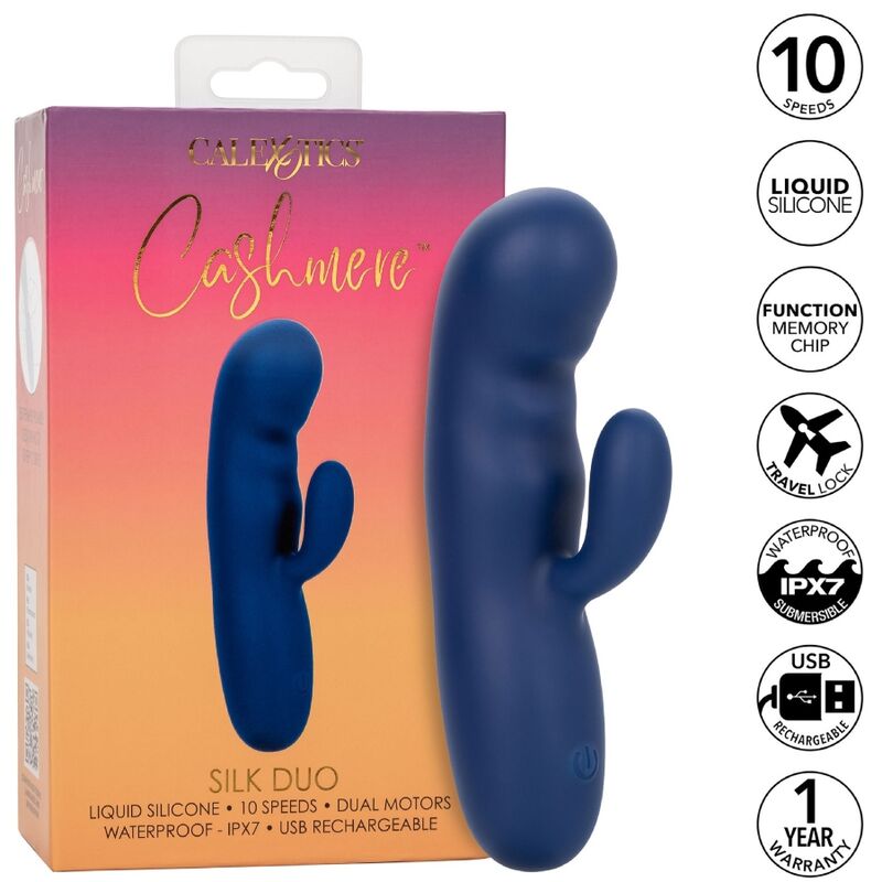 CALEXOTICS - DUO DE CASHMERE E SEDA AZUL