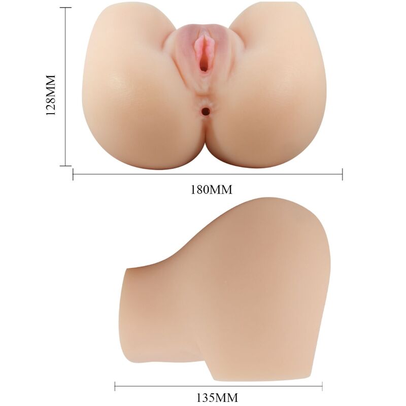 CRAZY BULL - VIBRADOR REALISTA DE VAGINA Y ANO MILA