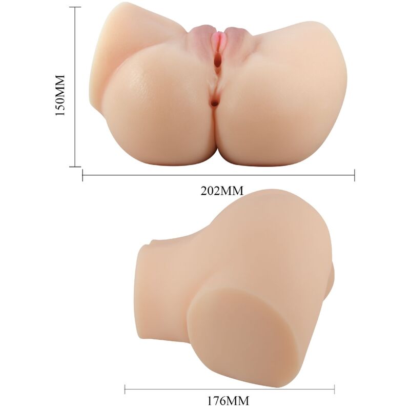 CRAZY BULL - VIBRADOR EMILIA COM VAGINA E ÂNUS REALISTAS