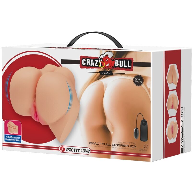 CRAZY BULL - VIBRADOR EMILIA COM VAGINA E ÂNUS REALISTAS