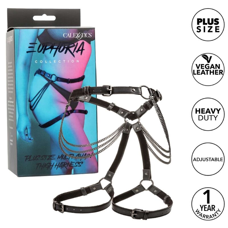 CALEXOTICS - EUPHORIA PLUS SIZE MULTI CHAIN ​​​​THIGH HARNESS