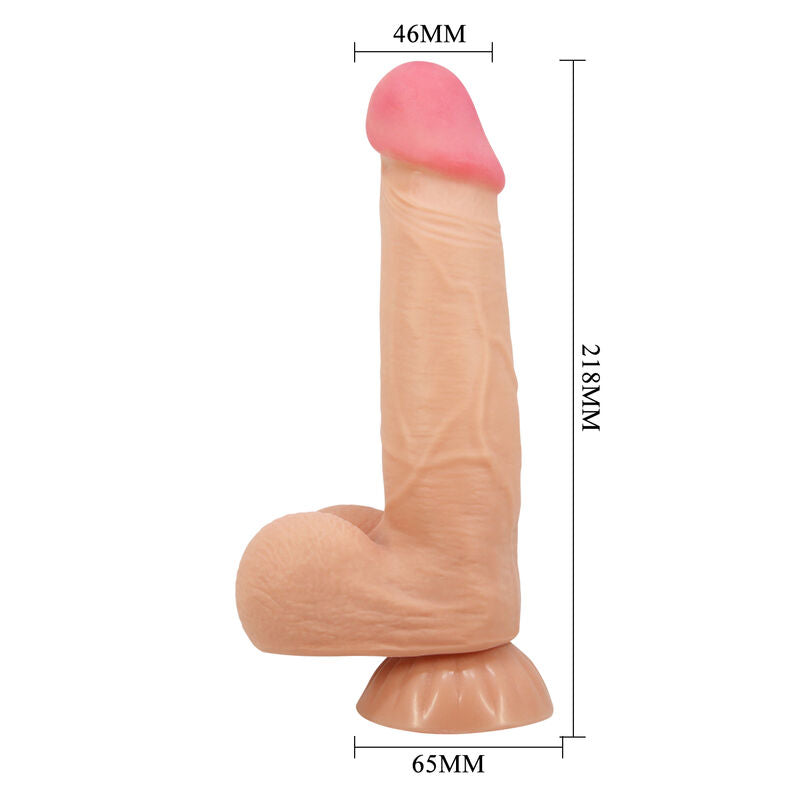 PRETTY LOVE - SÉRIE SLIDING SKIN - DILDO REALISTA COM VENTOSA DESLIZANTE - 21,8 CM