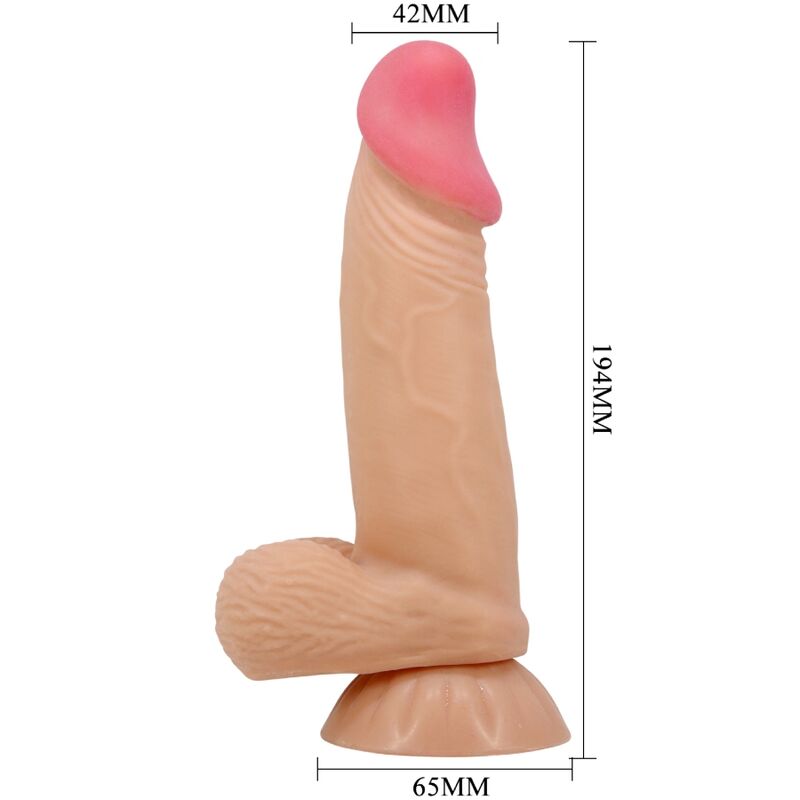 PRETTY LOVE - SÉRIE SLIDING SKIN - DILDO REALISTA COM VENTOSA DESLIZANTE - 19,4 CM