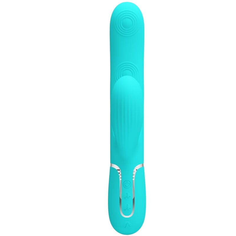 PRETTY LOVE - VIBRADOR MULTIFUNCIÓN 3 EN 1 PERLITA PUNTO G AGUA VERDE