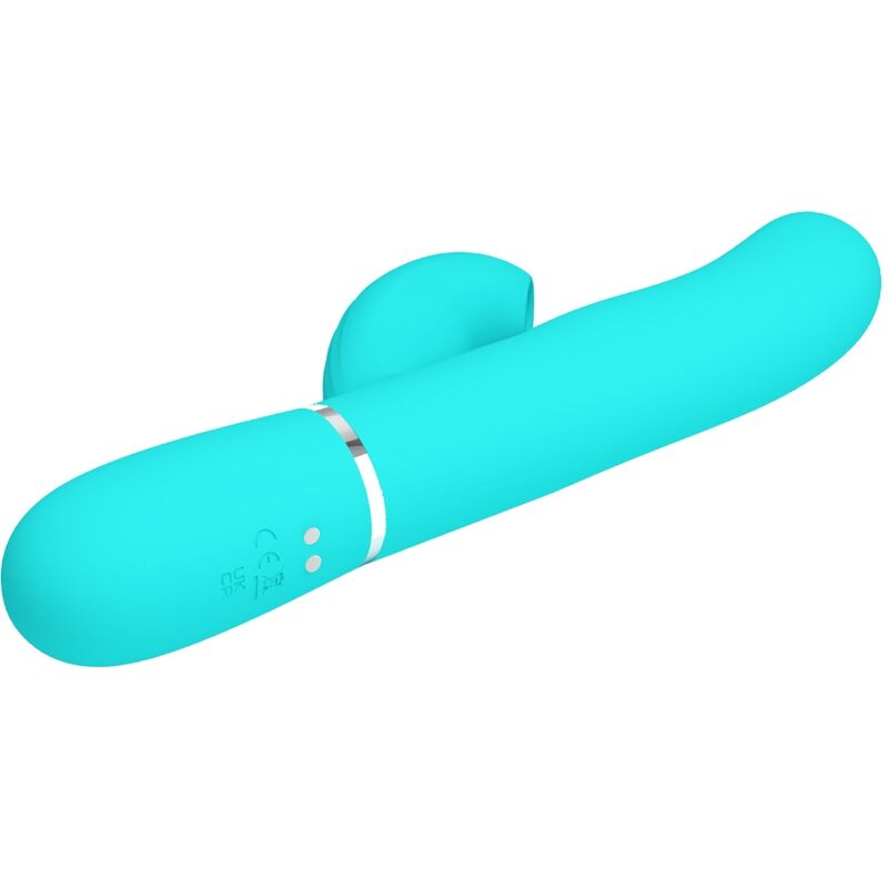 PRETTY LOVE - VIBRADOR MULTIFUNCIÓN 3 EN 1 PERLITA PUNTO G AGUA VERDE