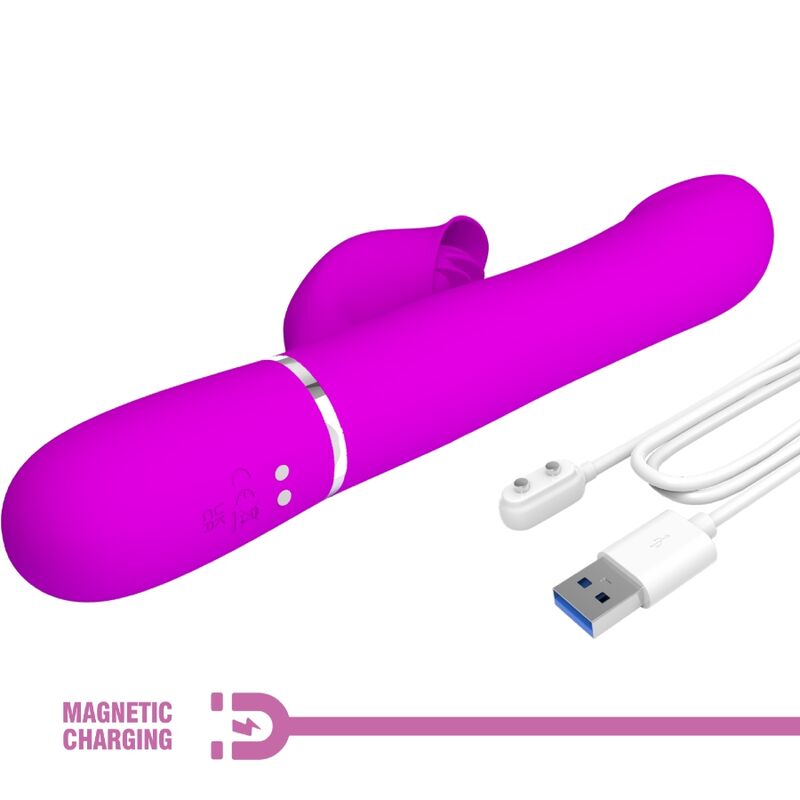 PRETTY LOVE - VIBRADOR CONEJO PERLAS VIOLETA