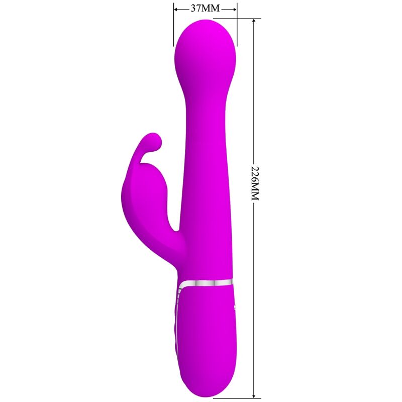 PRETTY LOVE - VIBRADOR DEJON RABBIT 3 EM 1 MULTIFUNCIONAL VIOLETA