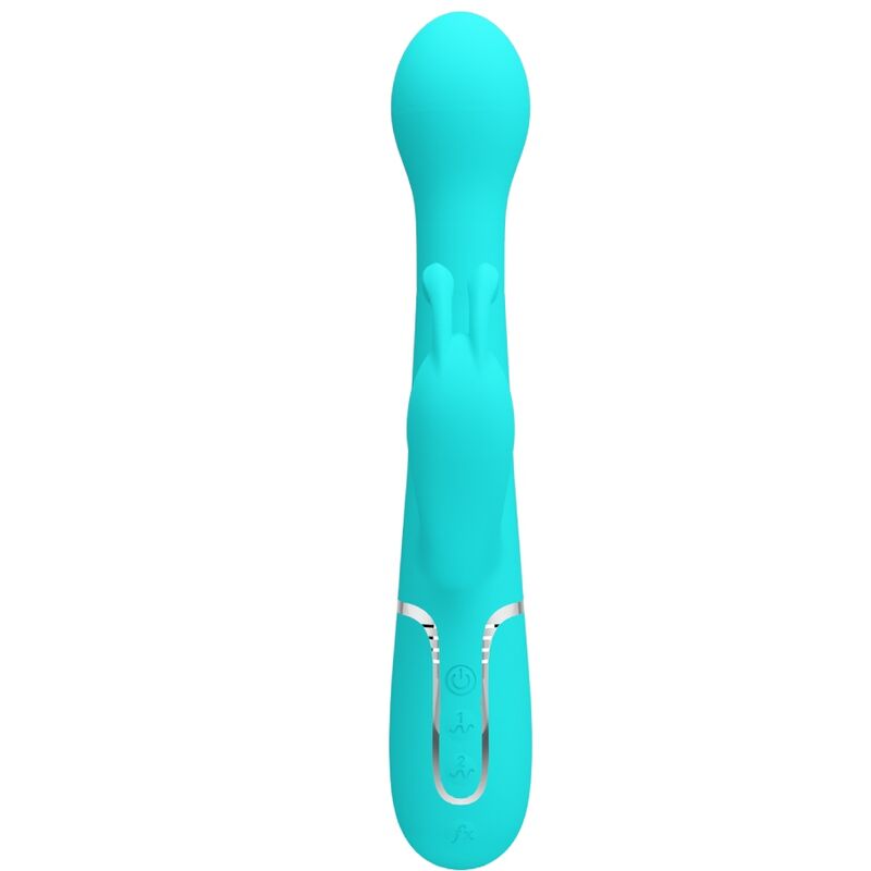 PRETTY LOVE - VIBRADOR DEJON RABBIT 3 EM 1 MULTIFUNCIONAL VERDE-ÁGUA