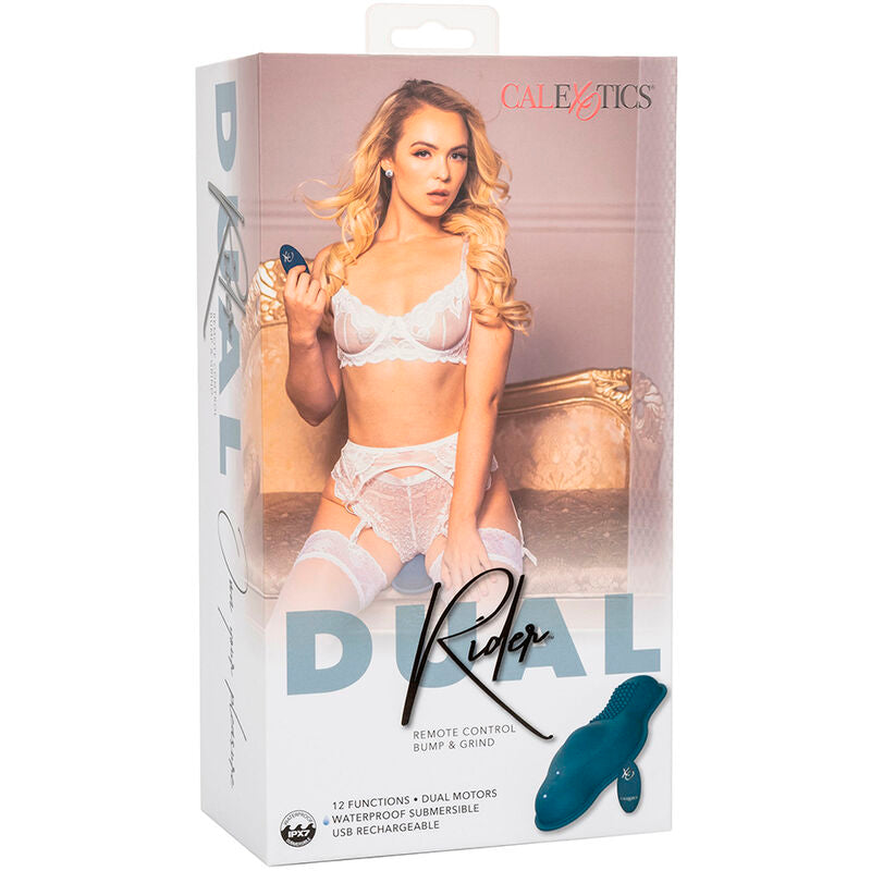 CALEXOTICS - MASSAGEADOR HIGIÉNICO COM MOTOR DUPLO E CONTROLO REMOTO AZUL